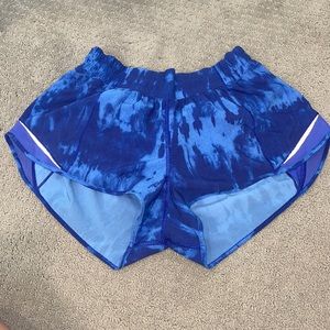 Lululemon hotty hot short blue tie dye